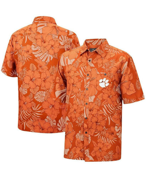 Men's Orange Clemson Tigers The Dude Camp Button-Up Shirt