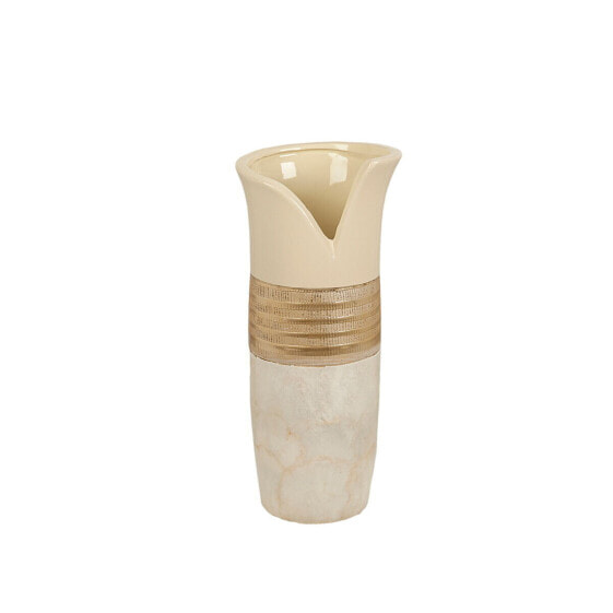 Vase Romimex Champagne Mother of pearl Ceramic 13 x 29 x 12 cm