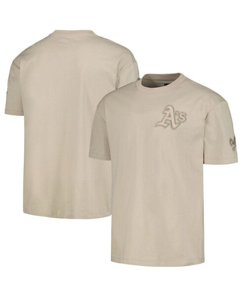 Men's Tan Oakland Athletics Neutral Drop Shoulder T-shirt