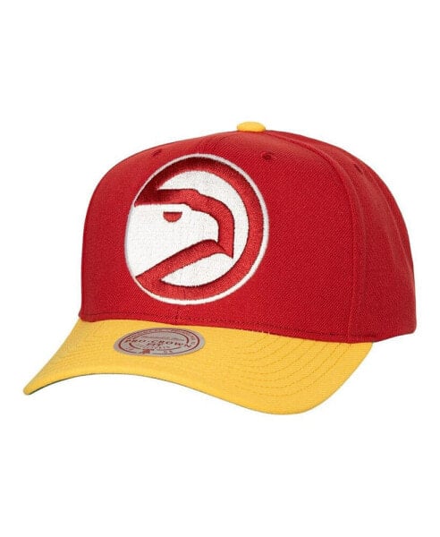 Men's Red, Yellow Atlanta Hawks Soul XL Logo Pro Crown Snapback Hat