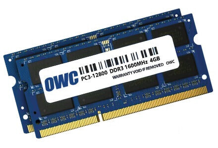 OWC 8GB DDR3-1600 - 8 GB - 2 x 4 GB - DDR3 - 1600 MHz - 204-pin SO-DIMM