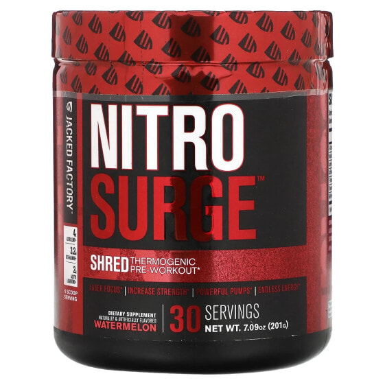 Предтренировочный комплекс Jacked Factory Nitro Surge, Shred Термогенный, Апельсиново-Ананасовый 210 г (7,4 унции)