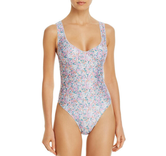Faithfull the Brand 285697 Palais Printed One-Piece Swimsuit, Size US 4