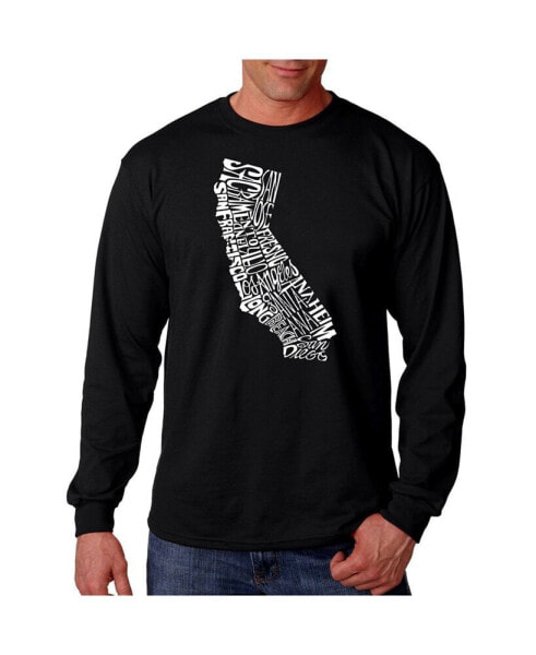 Men's Word Art Long Sleeve T-Shirt - California State