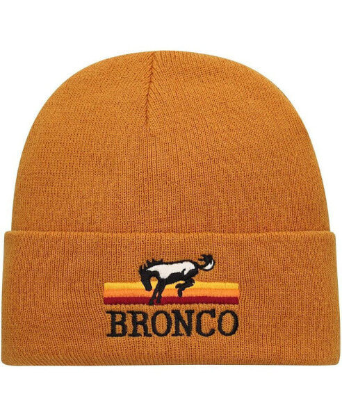 Men's Brown Bronco Bronco Cuffed Knit Hat