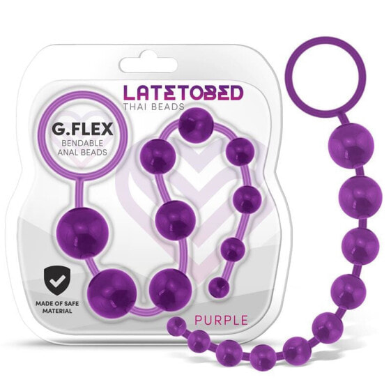 Анальные шарики G.Flex Bendable Thai Purple от LATETOBED