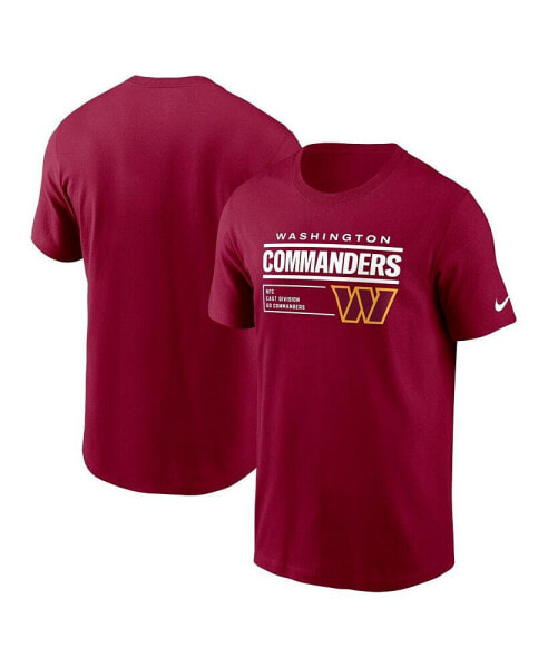 Men's Burgundy Washington Commanders Division Essential T-shirt