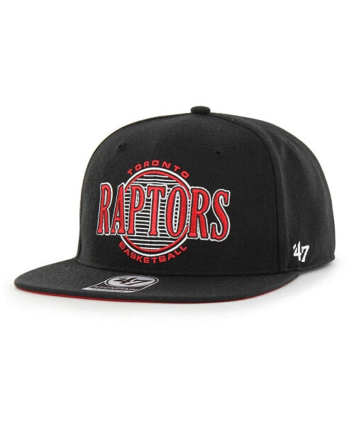 Бейсболка с прямым козырьком '47 Brand Toronto Raptors High Post Captain в черном цвете