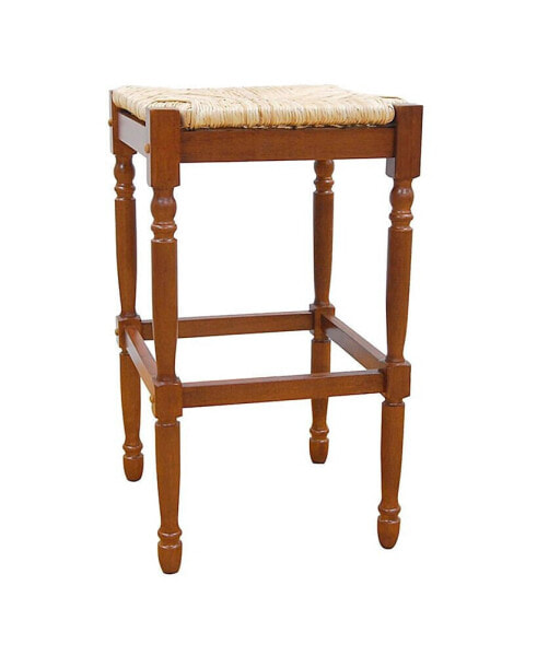 French Country 30" Turned Leg Seat Stool