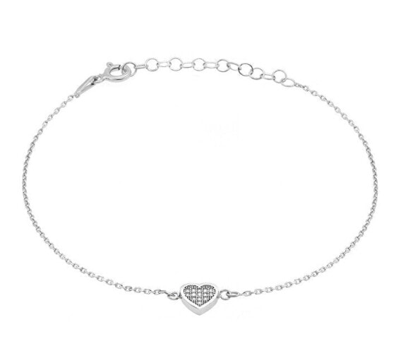 Romantic silver heart bracelet BR18W