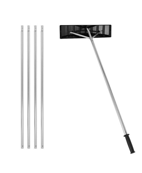 20 Feet Extendable Aluminum Snow Roof Rake with Anti-slip Handle