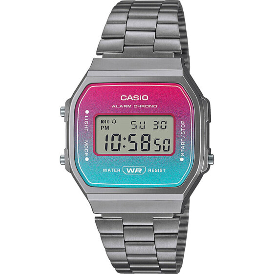 Часы и аксессуары Casio A168WERB-2AEF Unisex Watch - Серебристый, Кварц, Смола, 35 мм