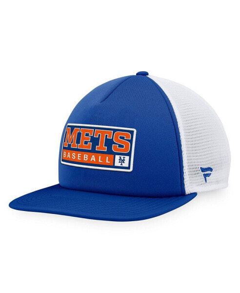 Бейсболка Trucker Snapback Hat Majestic Men's Royal White, New York Mets