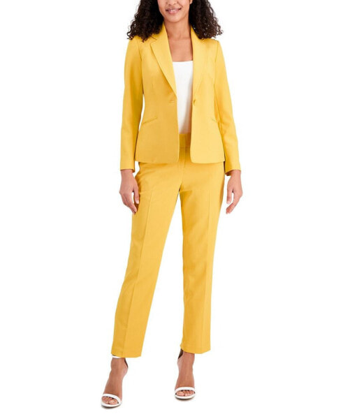 Women's Crepe One-Button Pantsuit, Regular & Petite Sizes