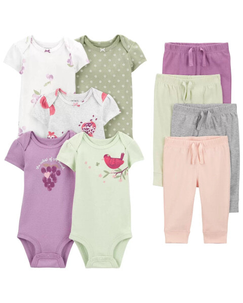 Baby 9-Piece Bodysuits & Pants Set 6M