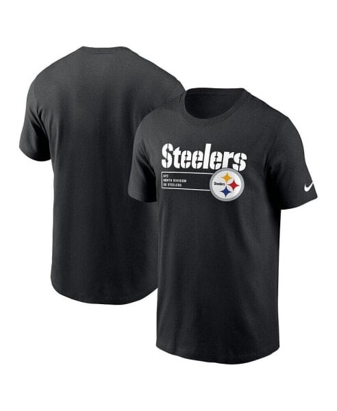 Men's Black Pittsburgh Steelers Division Essential T-shirt