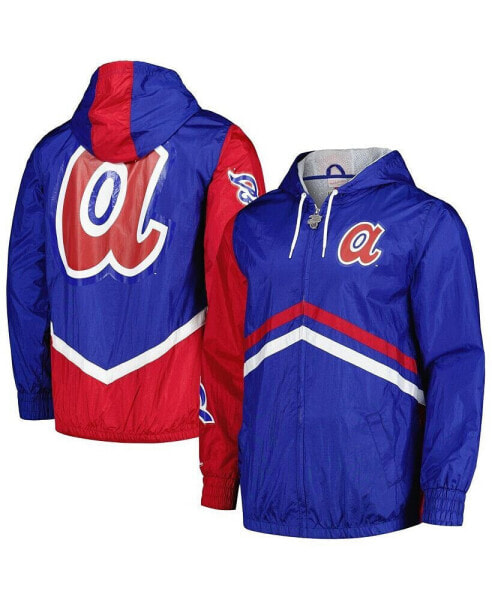 Men's Royal Atlanta Braves Undeniable Full-Zip Hoodie Windbreaker Jacket