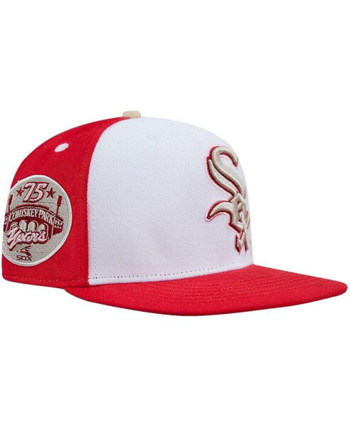 Men's White, Red Chicago White Sox Strawberry Ice Cream Drip Snapback Hat