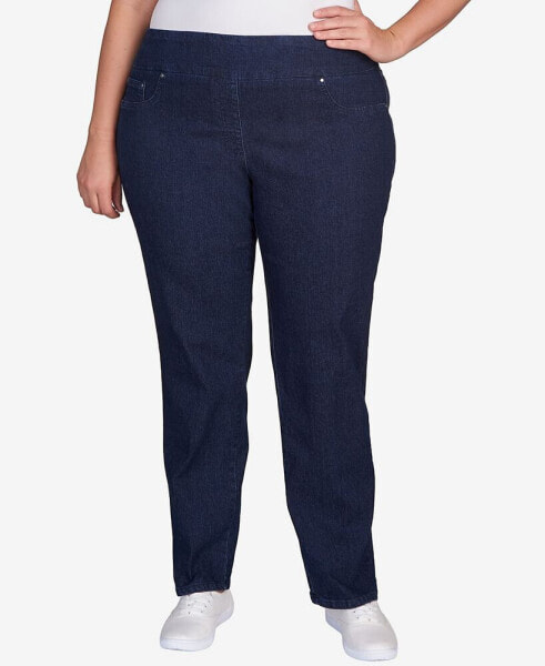 Plus Size Pull On Denim Pants