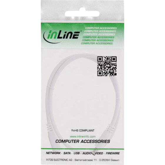 InLine DC extension cable - DC male/female 5.5x2.5mm - AWG 18 - white 2m