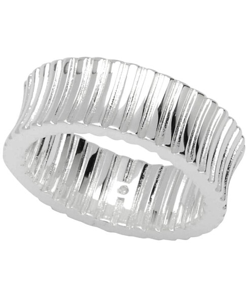 Women's Concaved Ribbed Texture Ring