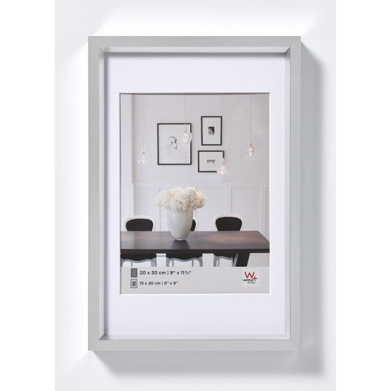 walther design ES040S - Plastic - Silver - Single picture frame - Matte - Table - Wall - 20 x 30 cm