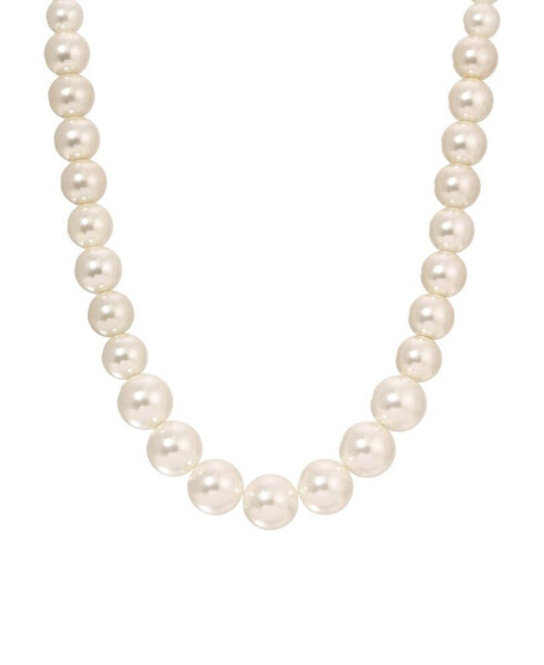 Glass Imitation Pearl Graduated Strand Necklace
