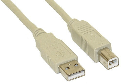 InLine USB 2.0 Cable Type A male / B male beige 0.5m