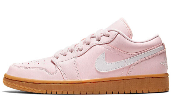 Кроссовки женские Nike Air Jordan 1 Low Розовый Гуммиранятные "пинк"