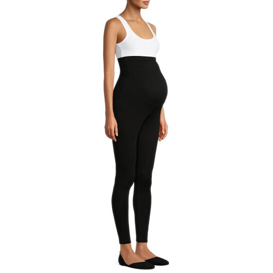 Time and Tru Maternity Essentials Leggings Women's XL Black Cotton Pull-On Solid