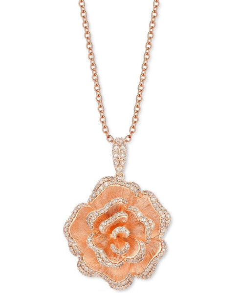 Nude Diamond™ Rose Adjustable 20" Pendant Necklace (1 ct. t.w.) in 14k Rose Gold