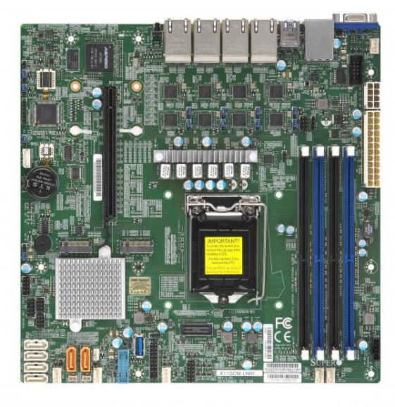 Supermicro X11SCM-LN8F - Intel - LGA 1151 (Socket H4) - Intel® Celeron® - Intel® Pentium® - Intel® Xeon® - DDR4-SDRAM - 128 GB - 1.2 V
