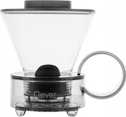 Clever Clever Dripper - Zaparzacz do kawy szklany 500ml przezroczysty szary