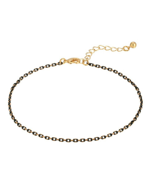 Браслет 2028 Gold Black-Tone Chain Anklet