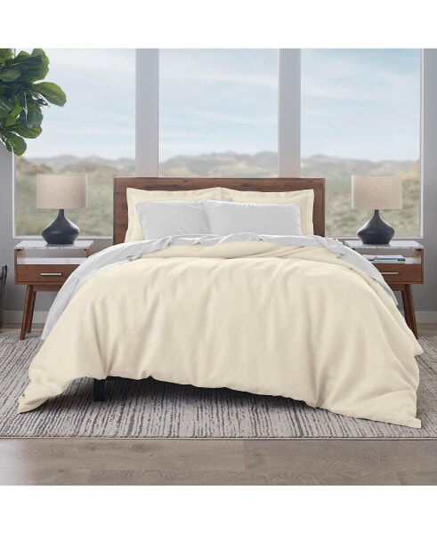 Cotton 500 Thread Count 3-Piece Duvet Cover Set, King/California King