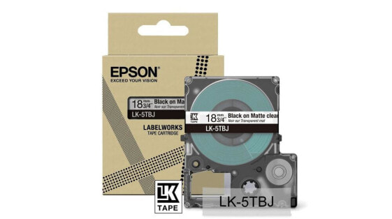 Epson LK-5TBJ - Black - Transparent - Thermal transfer - Matte - LabelWorks LW-C410 - 1.8 cm
