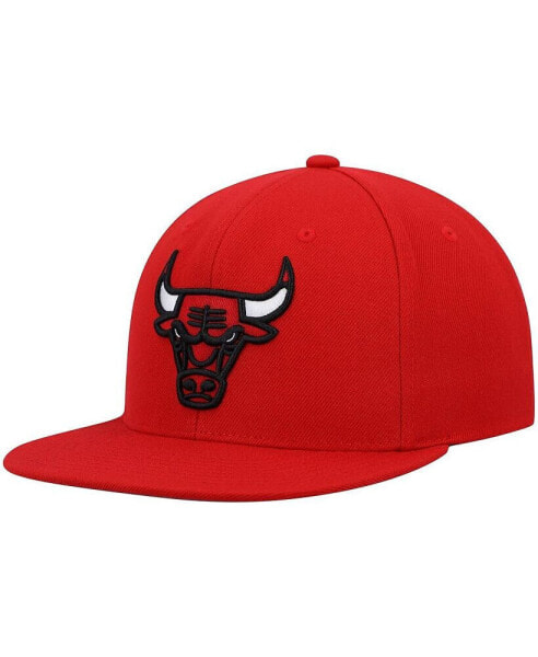 Бейсболка Mitchell & Ness мужская красная Chicago Bulls Ground 2.0 Snapback Hat.