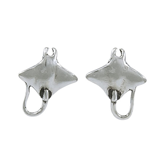 DIVE SILVER Small Manta Ray Post Earring