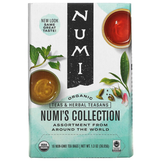 Чай травяной Numi's Collection, органический, 16 НЕ ГМО пакетиков, 36.95 г.