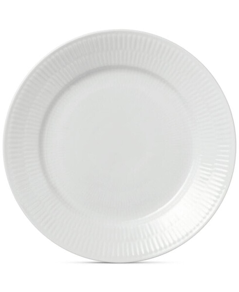 White Fluted Salad Plate