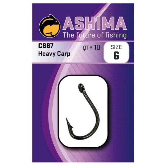 Крючок рыболовный ASHIMA FISHING C887 Тяжелый Карп одноглазый