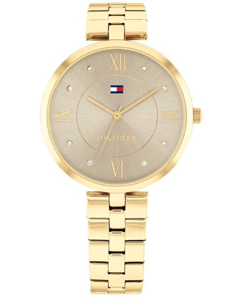 Часы Tommy Hilfiger Gold-Tone Watch 34mm