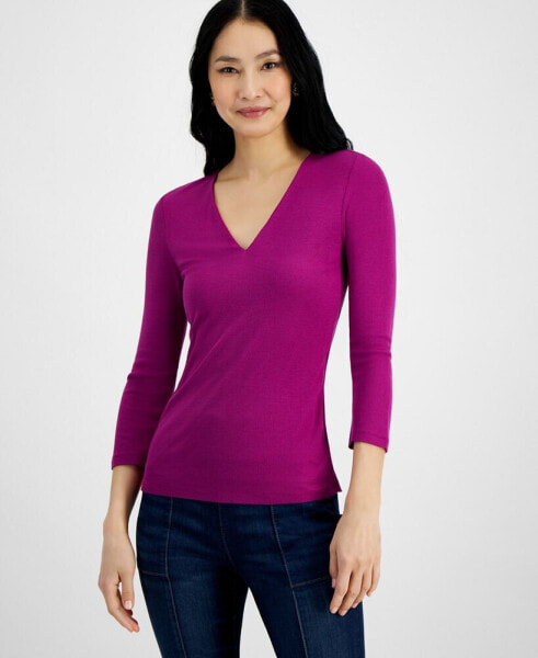 Women's Ribbed Top, Created for Macy's