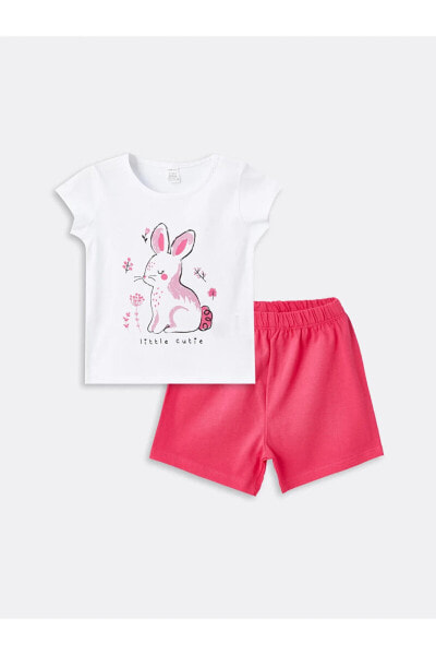 Kız Bebek Şortlu Pijama Takımı
