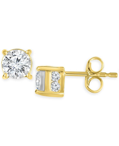 Diamond Stud Earrings (1/2 ct. t.w.) in 14k White, Yellow or Rose Gold