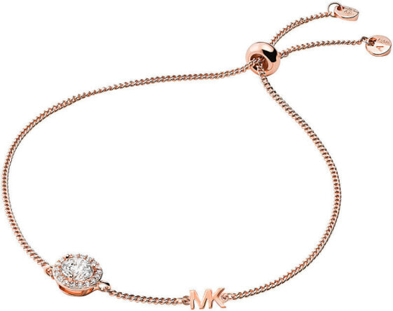 Gentle bronze bracelet with zircons MKC1206AN791