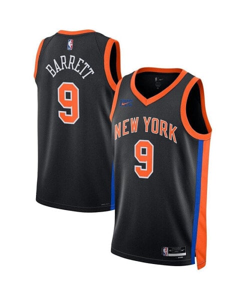 Футболка Nike мужская и женская RJ Barrett черная, Никс Нью-Йорк, 2022/23 City Edition Swingman Jersey