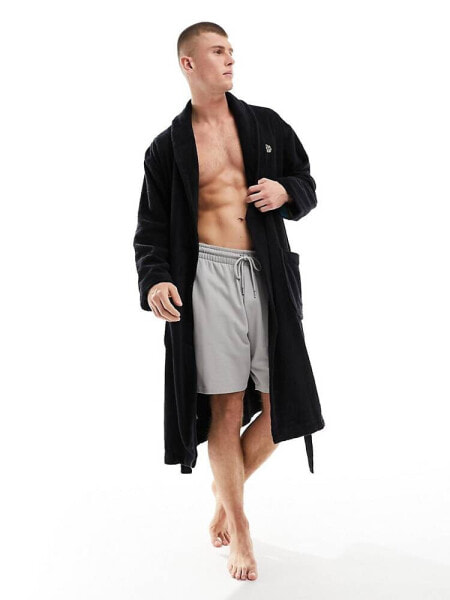 Paul Smith logo dressing gown in black