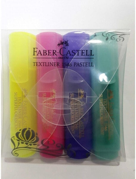 Фломастеры Faber-Castell Zakreślacz 1546 pastelowe 4 цвета (154610 FC)