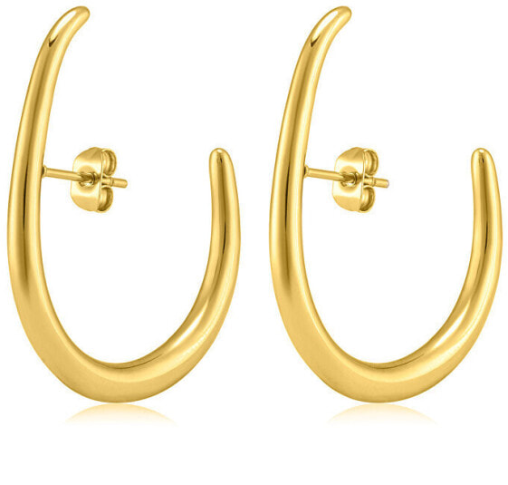 Minimalist gold-plated hoop earrings VAAJDE201761G